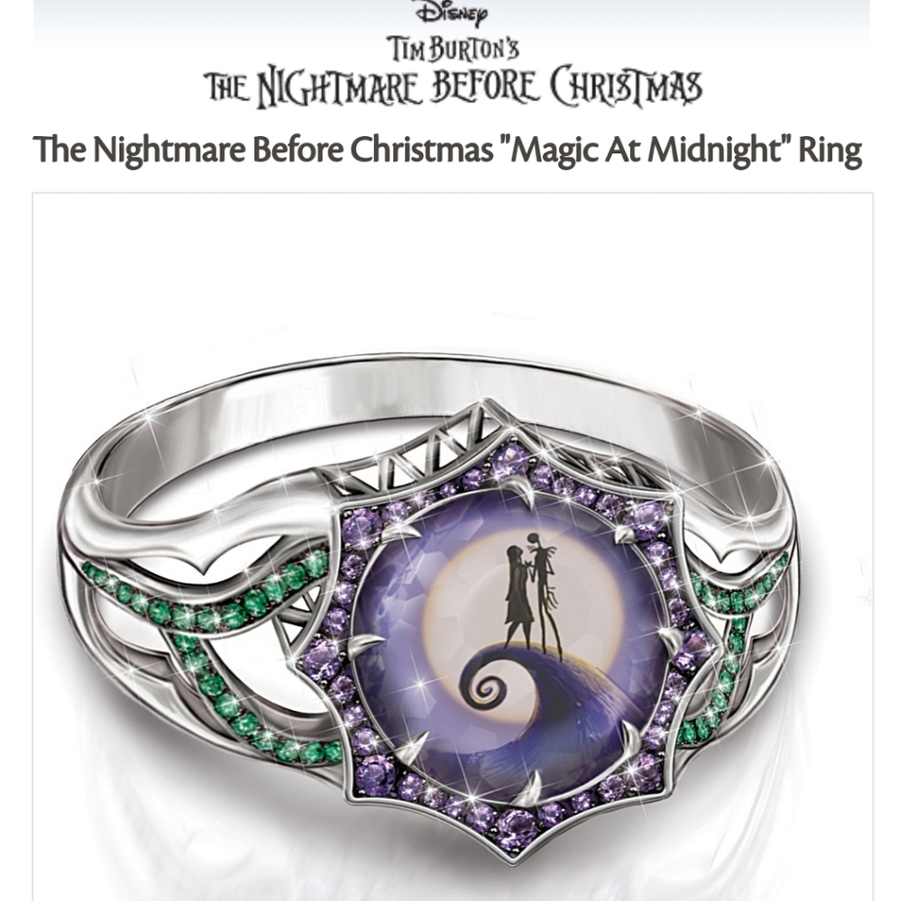 Disney Tim Burton’s The Nightmare Before Christmas Ring Sz 8.5